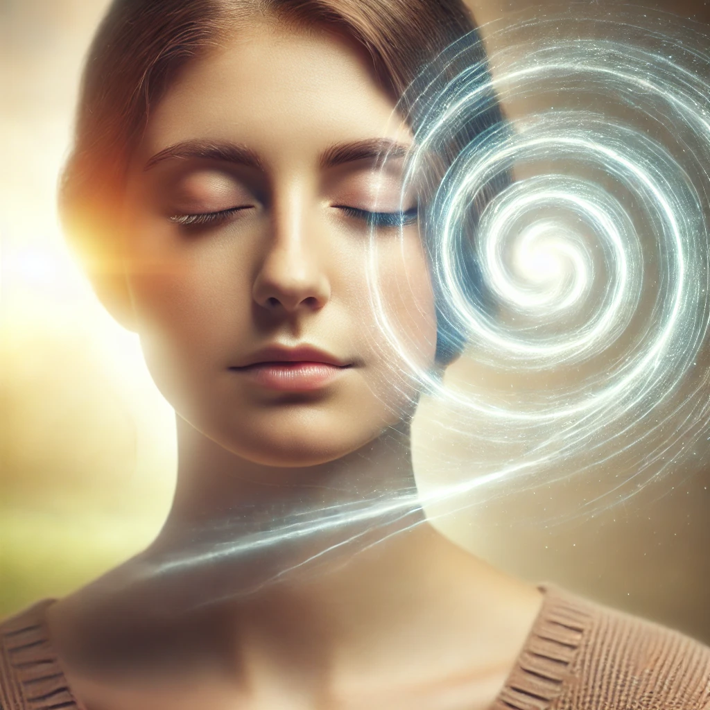 Person i ro og balance omgivet af natur – symbol på indre trivsel, mental sundhed og personlig udvikling hos Omtanke – Terapi & Hypnose